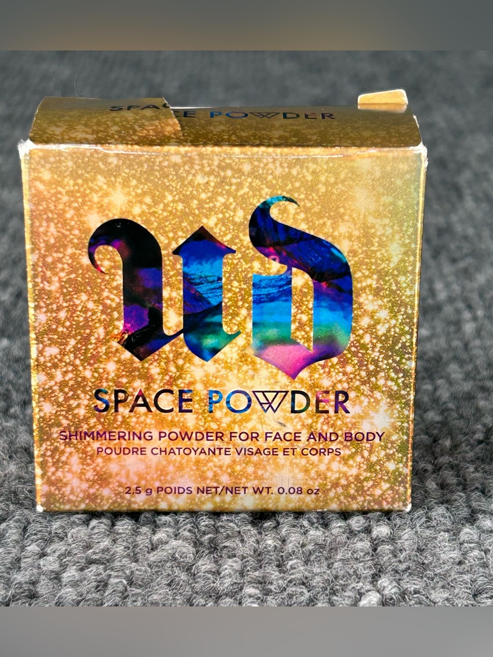 URBAN DECAY Shimmering Space Powder for Face & Body .08oz NIDB Stardust Golden